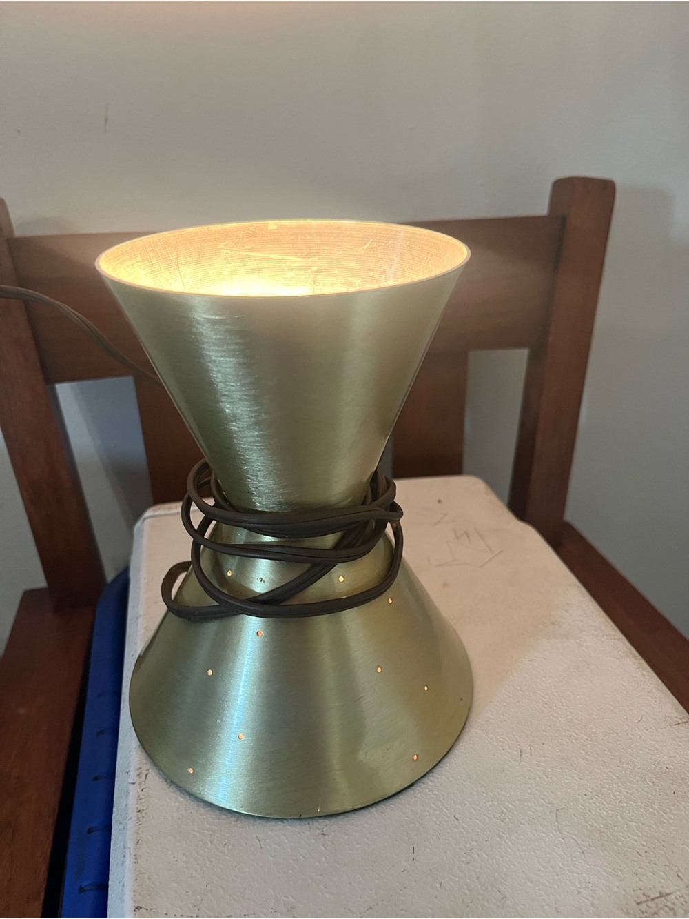 Lava lamp base Gold Double-Conical Table Lamp